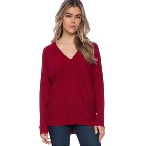 Vince 100% Cashmere Red V-Neck Sweater Women’s Size Small